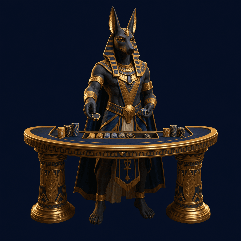 Anubis croupier mascot